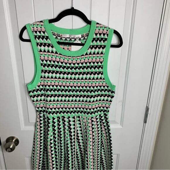 Susana Monaco revolve knit chevron elena fit n flare dress size medium‎ - Picture 3 of 7